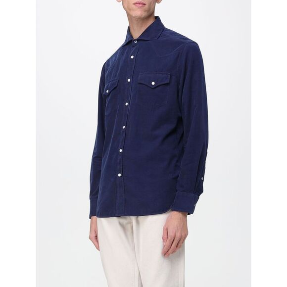 Brunello Cucinelli Shirt Men Blue - Picture 4 of 4